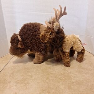 Douglas Cuddle Toy Plush Sue Buffalo Bison 10" NWT Eddie The Elk 8" Yellowstone